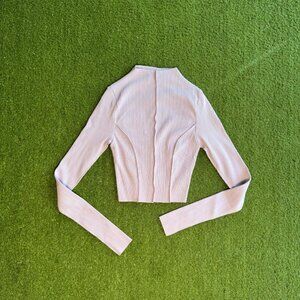 Pale Purple Ribbed Crop Top